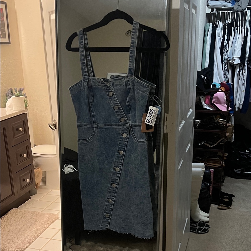 Denim Button-Up Dress